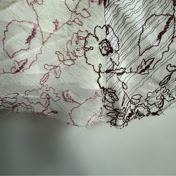 Aritzia Wilfred Lelaina Mini Dress Mauve Mousse Java Embroidered Floral Flounce - Picture 7 of 15